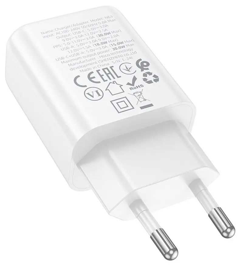 Incarcator Hoco N63 Gentle (White)