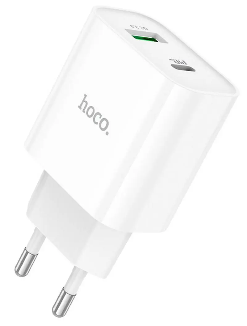 Incarcator + cablu Type-C to Type-C Hoco C80A Plus Rapido (White)