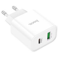 Incarcator + cablu Type-C to Type-C Hoco C80A Plus Rapido (White) Thumb