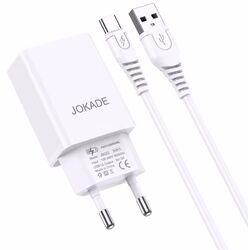 Incarcator Jokade JB024-2 + USB-A to Type-C 1m (White)