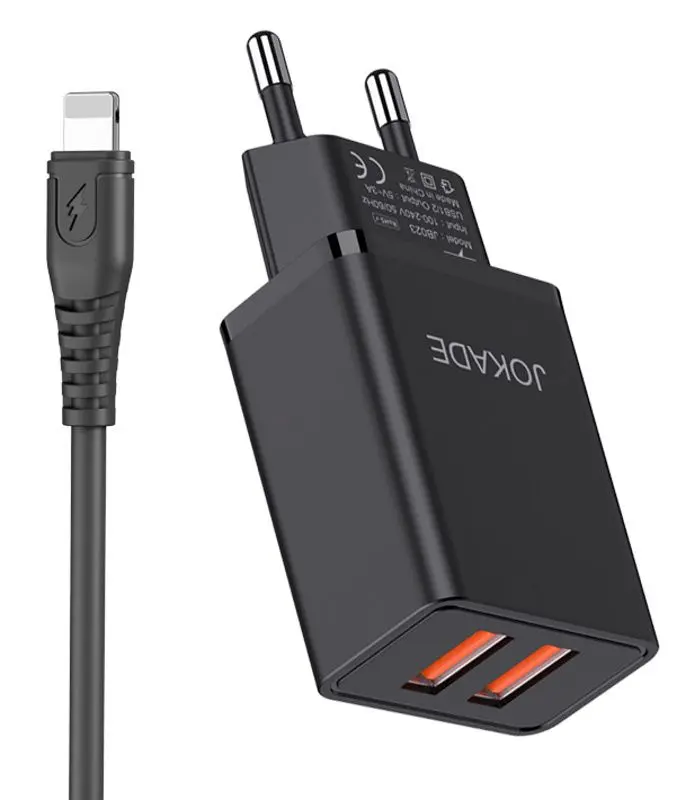 Incarcator Jokade JB024-3 + USB-A to Lightning 1m (Black)
