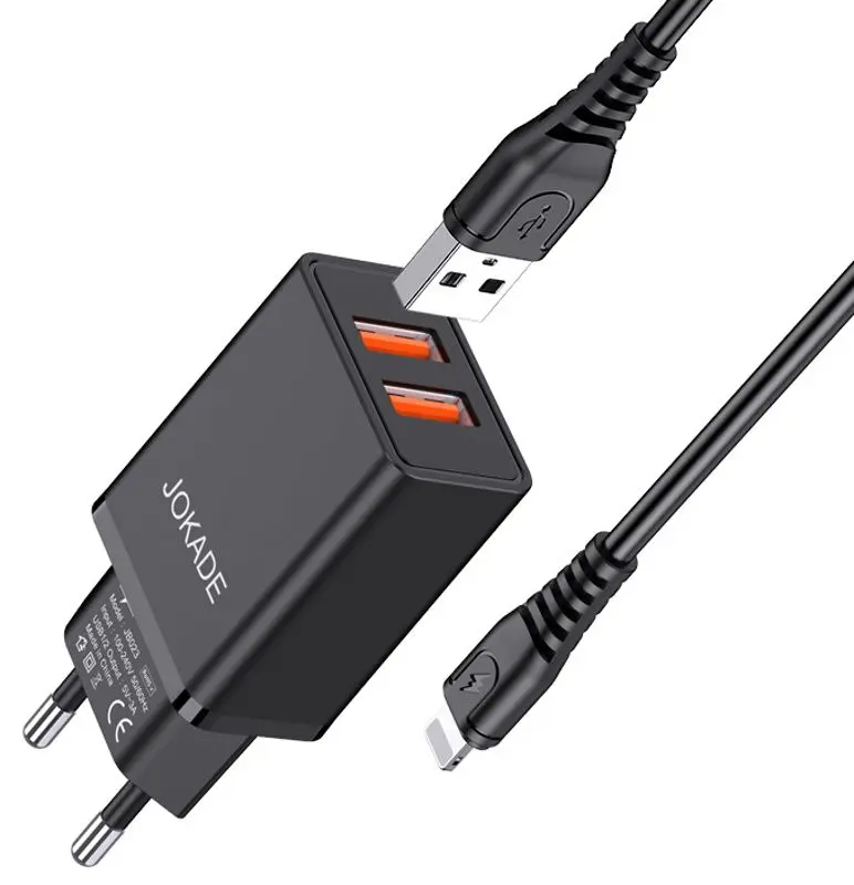 Incarcator Jokade JB024-3 + USB-A to Lightning 1m (Black)
