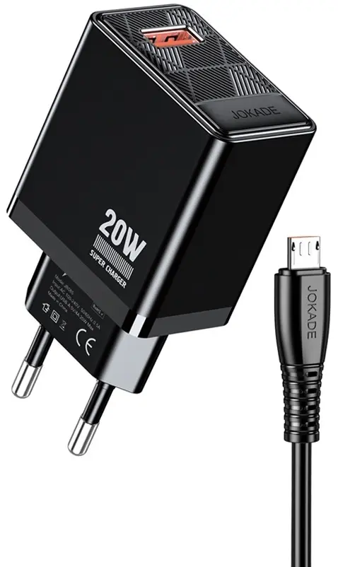 Incarcator Jokade JB086/2 + cablu MicroUSB 1m (Black)