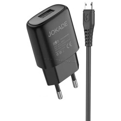 Зарядное устройство Jokade Kaer + кабель USB to MicroUSB (Black)