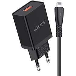 lncarcator + cablu USB to Lightning Jokade JB022 (Black)