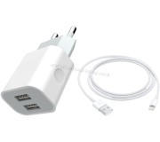 lncarcator + cablu USB to Lightning Jokade Yiyue (White)