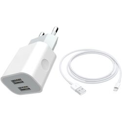 lncarcator + cablu USB to Lightning Jokade Yiyue (White)