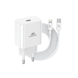 Incarcator RivaCase PS4101 WD5 + cablu Type-C to Lightning (White)