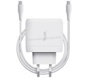 Incarcator Trust Maxo 65W + cablu USB-C to USB-C 2m (White)