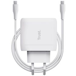 Incarcator Trust Maxo 65W + cablu USB-C to USB-C 2m (White) Thumb