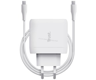 Incarcator Trust Maxo 65W + cablu USB-C to USB-C 2m (White)