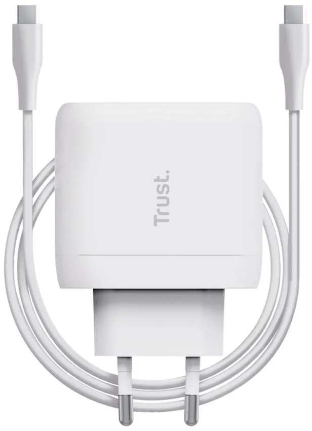 Incarcator Trust Maxo 65W + cablu USB-C to USB-C 2m (White)