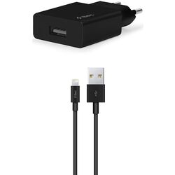 lncarcator + cablu USB to Lightning Ttec Smart Travel (Black)