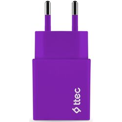 lncarcator + cablu USB to Lightning Ttec Smart Travel (Purple) Thumb