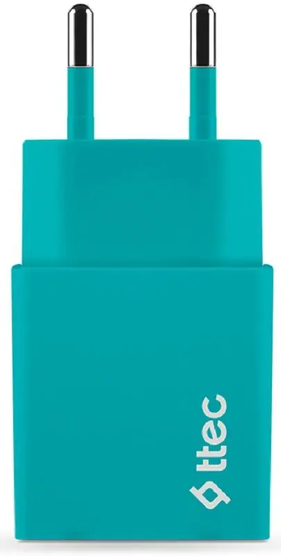 lncarcator + cablu USB to Lightning Ttec Smart Travel (Turquoise)
