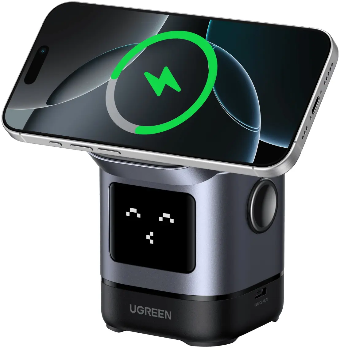 Incarcator fara fir 2in1 Ugreen 45775 (Grey)