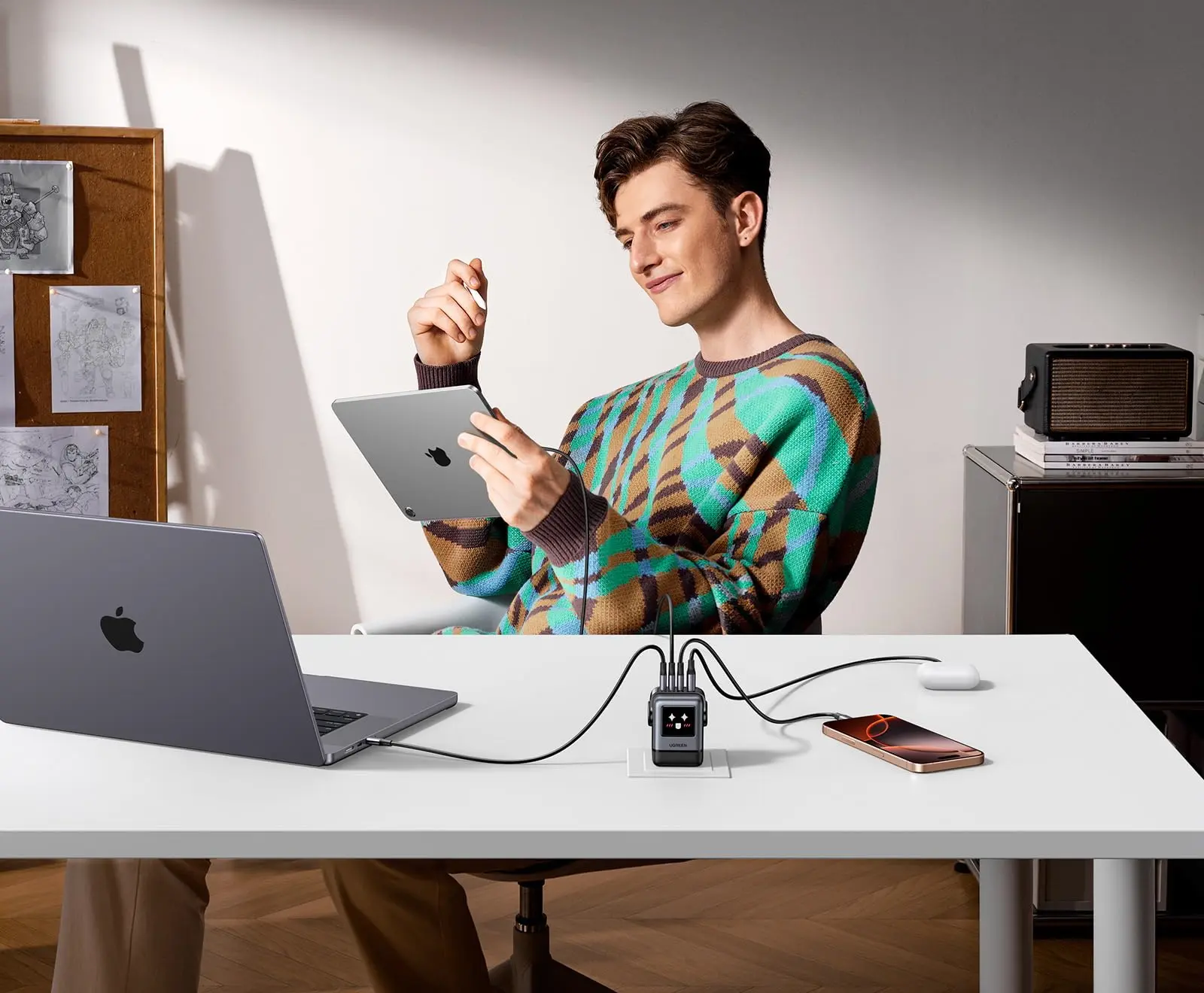 Incarcator Ugreen Uno 45515B (Grey/Black)