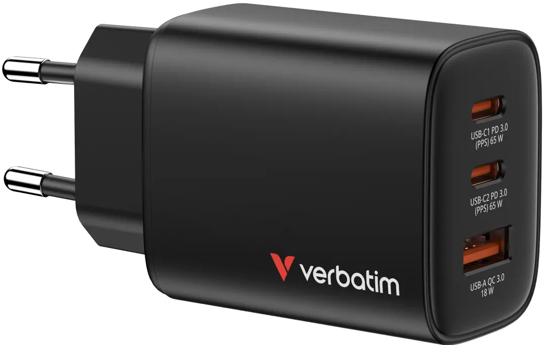 Incarcator Verbatim Essentials GaN (Black) - 3