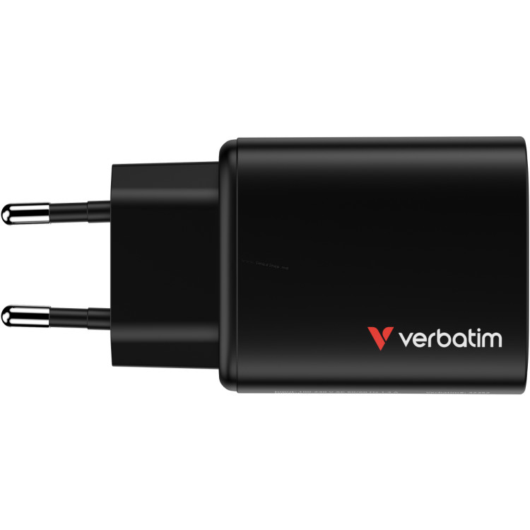 Зарядное устройство Verbatim Essentials GaN (Black)