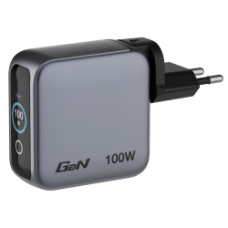 Зарядное устройство Verbatim Mini GaN Charger with Display (Black) Thumb