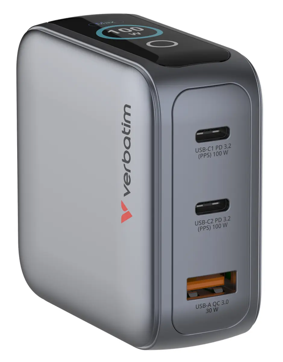 Зарядное устройство Verbatim Mini GaN Charger with Display (Black) - 3