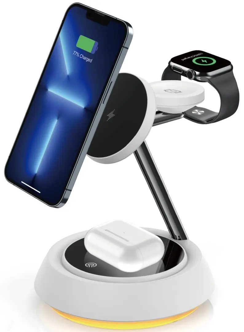 Incarcator fara fir 3in1 Wiwu Wi-W002 (White)