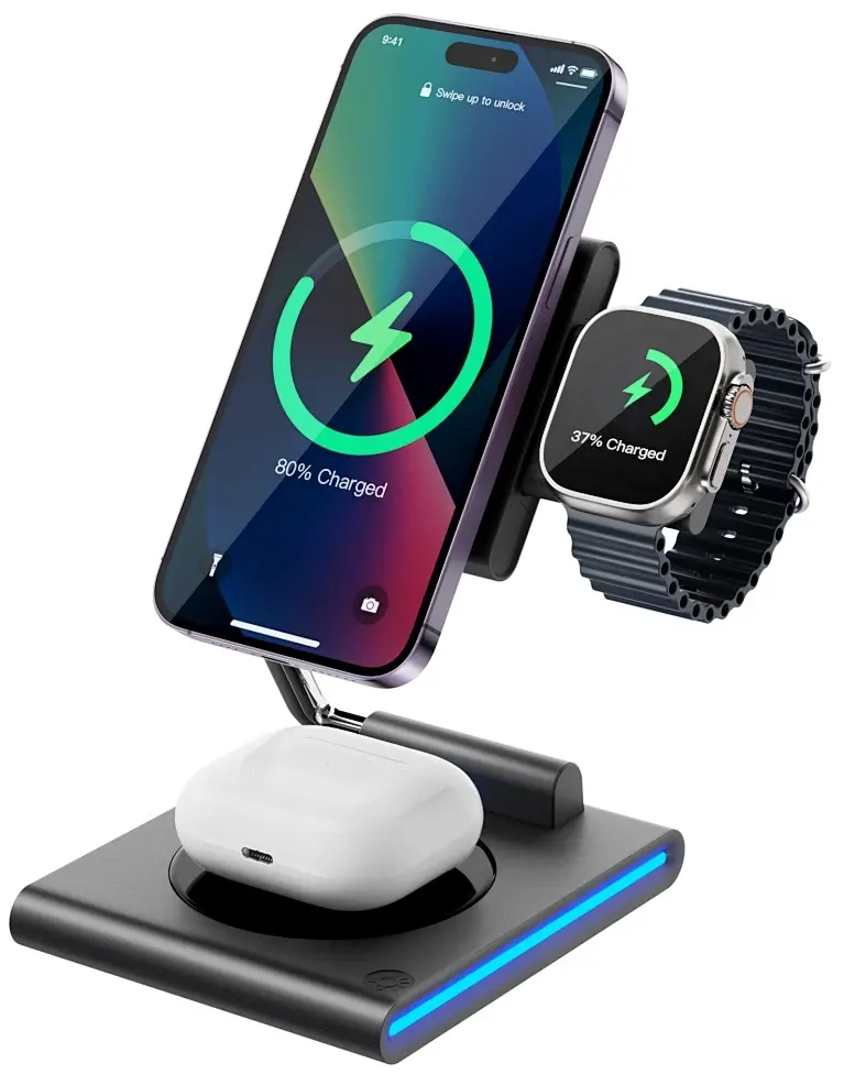 Incarcator fara fir 3in1 Wi-W023 (Black)