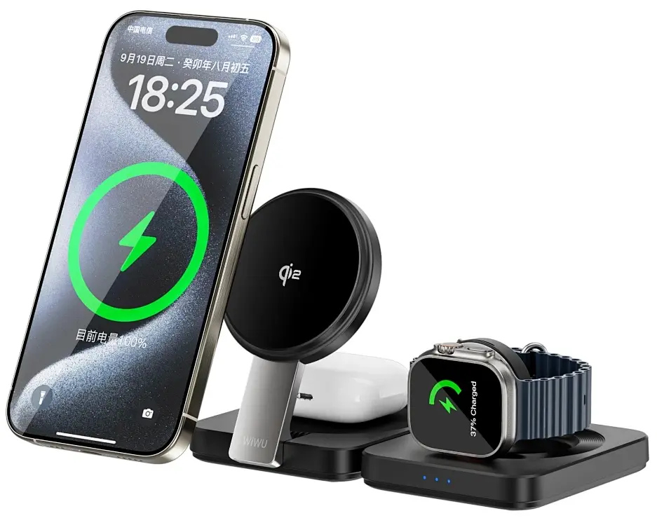 Incarcator fara fir 3in1 Wi-W028 (Black)