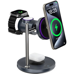 Incarcator fara fir 3in1 Wiwu Wi-W041 (Black) Thumb