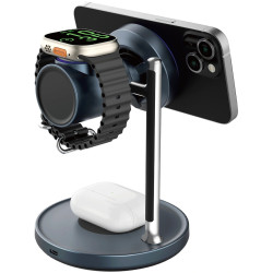 Incarcator fara fir 3in1 Wiwu Wi-W041 (Black) Thumb