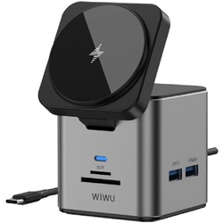 Incarcator fara fir 9in1 Wiwu Wi-W025 (Gray) Thumb