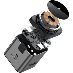 Incarcator fara fir 9in1 Wiwu Wi-W025 (Gray) Thumb