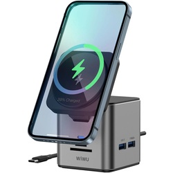 Incarcator fara fir 9in1 Wiwu Wi-W025 (Gray) Thumb