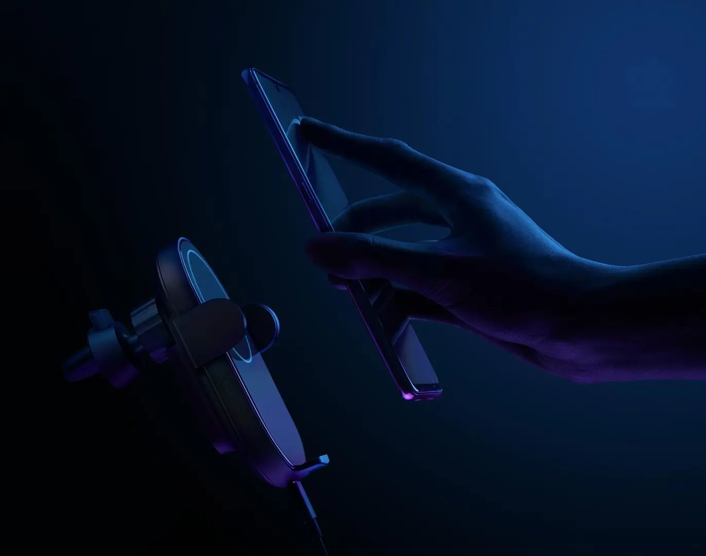 Suport auto cu incarcare fara fir Xiaomi Mi Wireless 20W Car Charger (Black) - 3