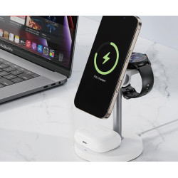Беспроводное зарядное устройство 3в1 XO CX038 (White) Thumb