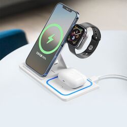 Беспроводное зарядное устройство 3в1 XO WX023 (White) Thumb