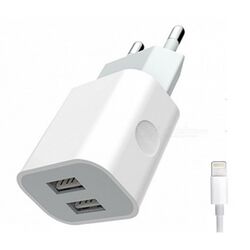 Incarcator XPower 2USB 5.0V-2.0A + Lightning (White)