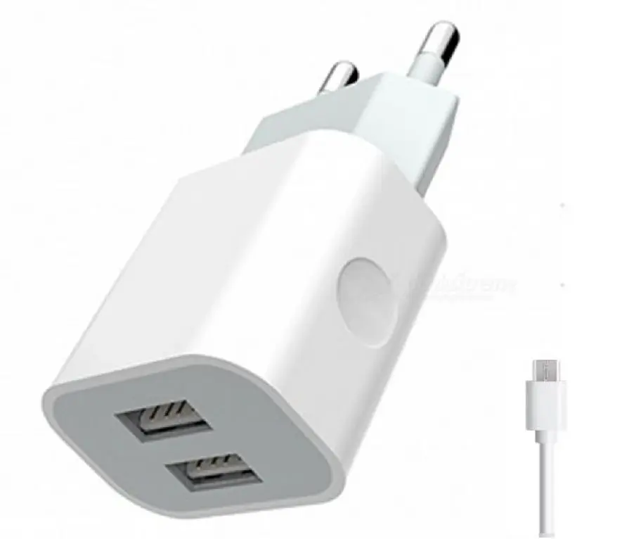 Incarcator XPower 2USB 5.0V-2.0A + Micro-USB (White)