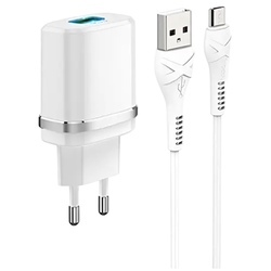 Incarcator Xpower QC3.0 + Micro-USB (White)