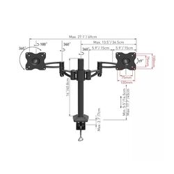 Кронштейн для монитора Barkan E642 (Black) Thumb