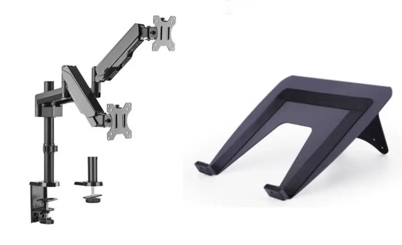 Suport pentru monitor + suport pentru laptop Blackmount MNT16-2+MB-7525 (Black)