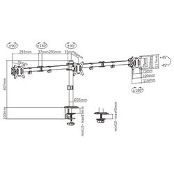 Suport pentru monitor Gembird MA-D3-01 (Black) Thumb