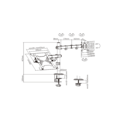 Кронштейн для монитора Gembird MA-DA-03 17-32 (Black) Thumb
