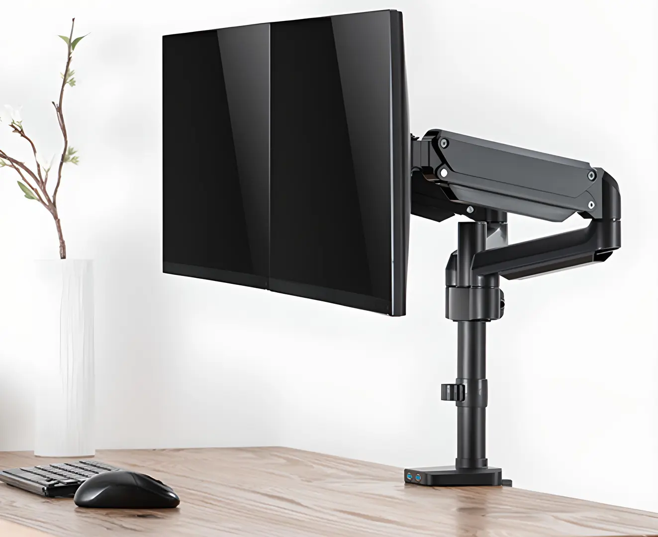 Suport pentru monitoare Gembird MA-DA2P-01 (Black) - 2