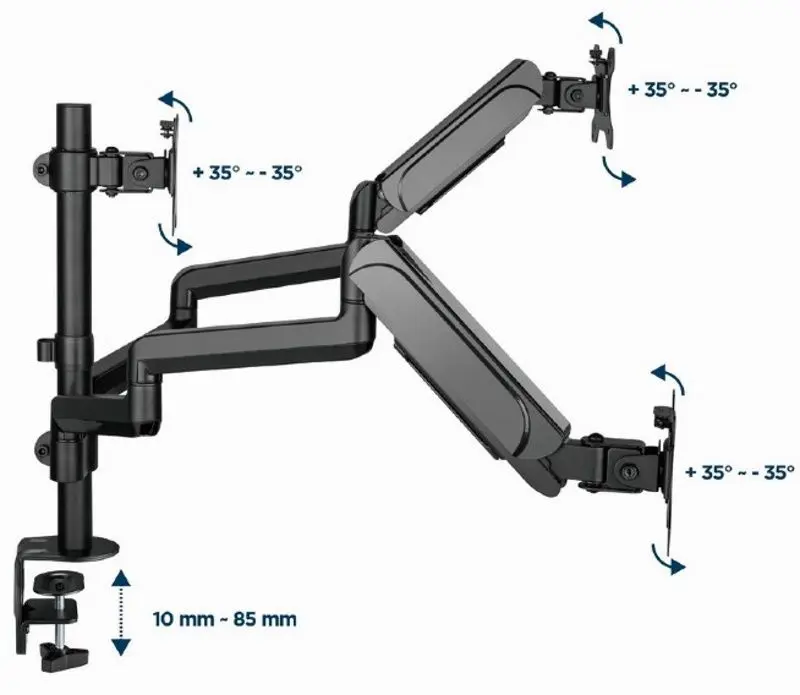 Suport pentru monitoare Gembird MA-DA3-01 (Black)