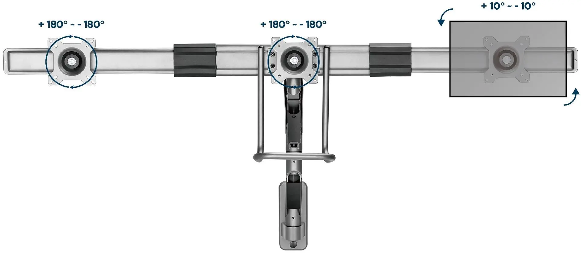 Suport pentru monitoare Gembird MA-WA3-01 17-27 (Grey)