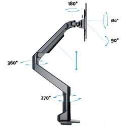 Кронштейн для монитора Multibrackets Gas Lift XL 7093 (Black) Thumb