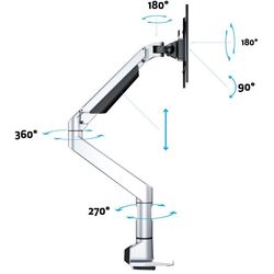 Кронштейн для монитора Multibrackets Gas Lift XL 7109 (Silver) Thumb