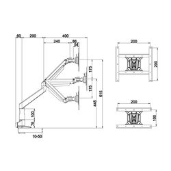 Кронштейн для монитора Multibrackets Gas Lift XL 7116 (White) Thumb
