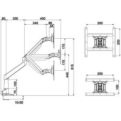 Кронштейн для монитора Multibrackets Gas Lift XL 7130 (Silver) Thumb